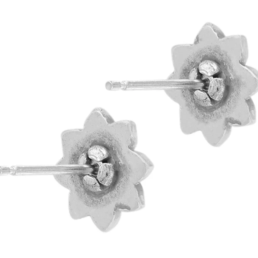 Earrings>Brighton Jasmine Mini Post Earrings Silver-White