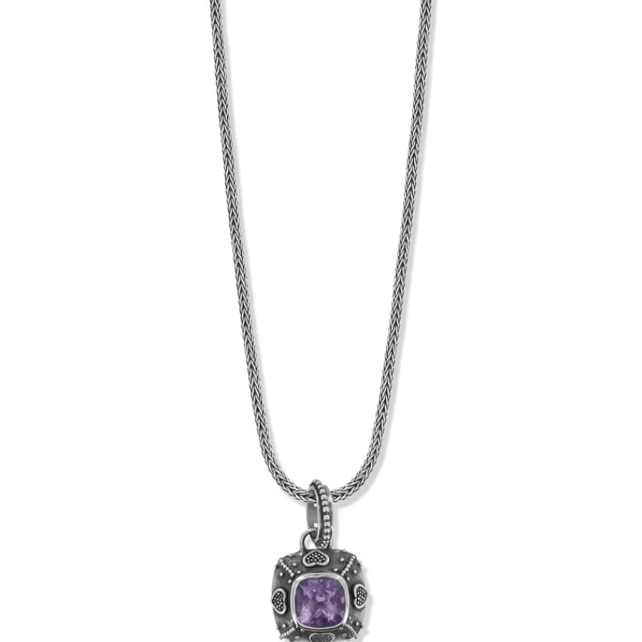 Necklaces>Brighton Java Amethyst Necklace Silver-Amethyst