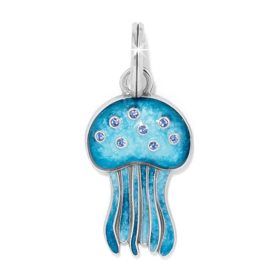 Charms>Brighton Jelly Fish Charm Silver-Blue