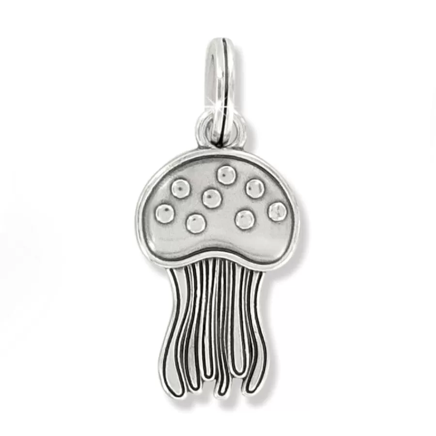 Charms>Brighton Jelly Fish Charm Silver-Blue