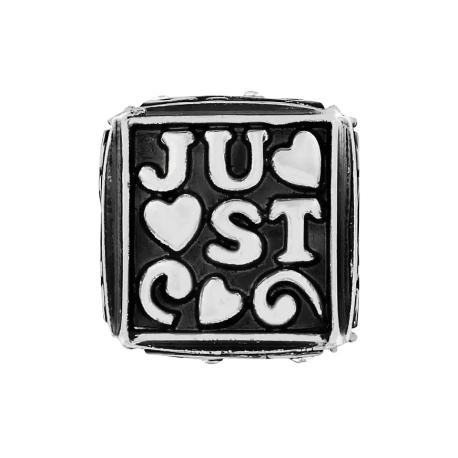 Beads & Spacers>Brighton Just Married Cube Bead Silver