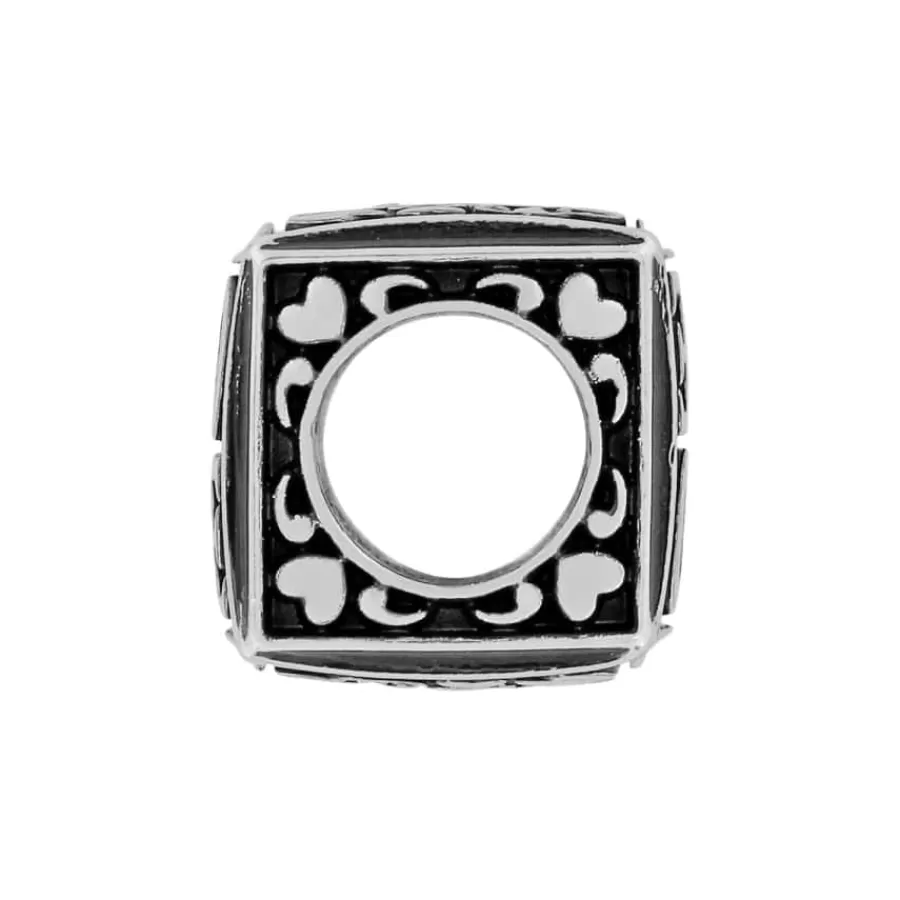 Beads & Spacers>Brighton Just Married Cube Bead Silver