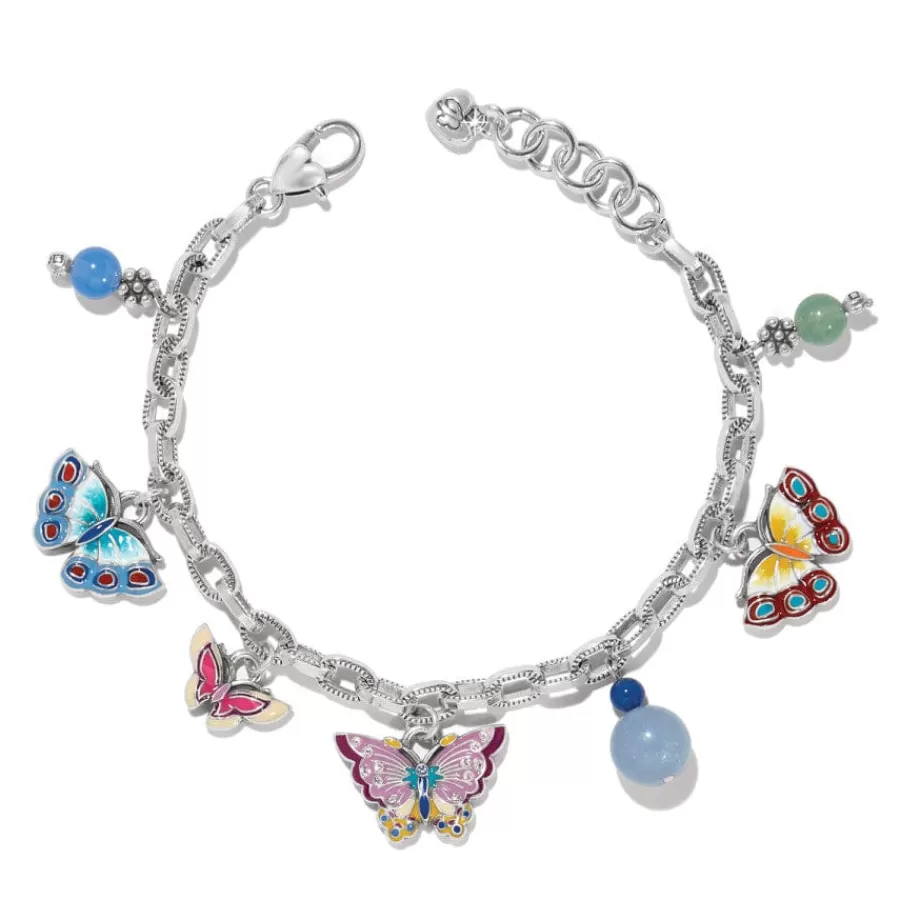 Bracelets>Brighton Kyoto In Bloom Butterfly Charm Bracelet Silver-Multi