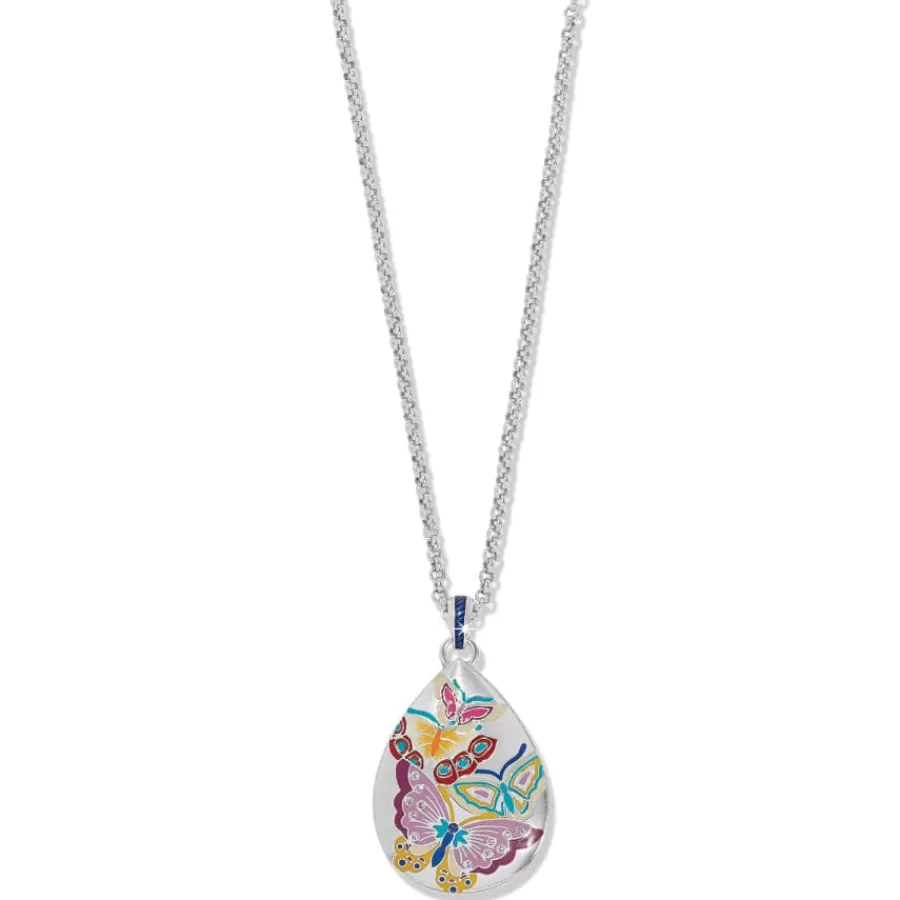 Necklaces>Brighton Kyoto In Bloom Butterfly Necklace Silver-Multi