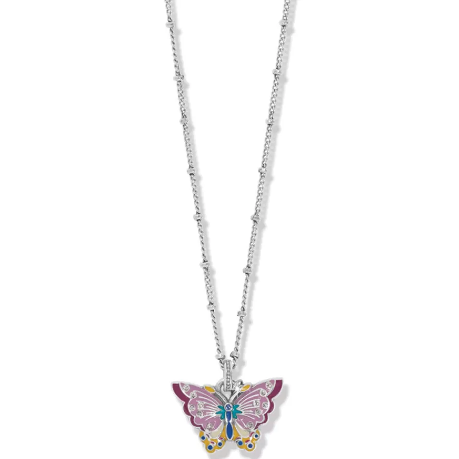 Necklaces>Brighton Kyoto In Bloom Butterfly Short Necklace Silver-Multi