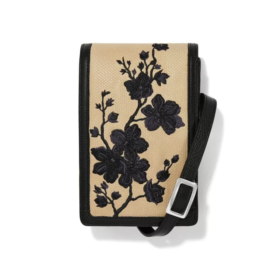 Crossbodies | Organizers>Brighton Kyoto In Bloom Daytime Phone Organizer Black