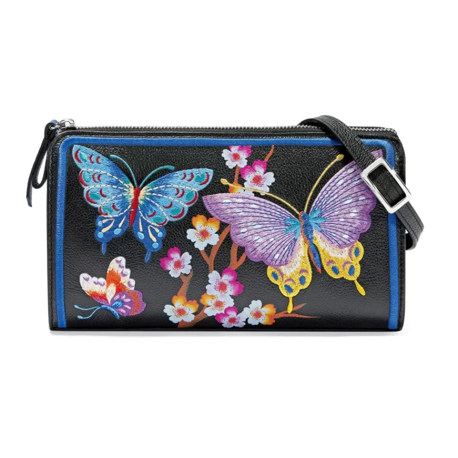 Crossbodies | Wallets & Card Cases>Brighton Kyoto In Bloom Embroidered Pouch Multi