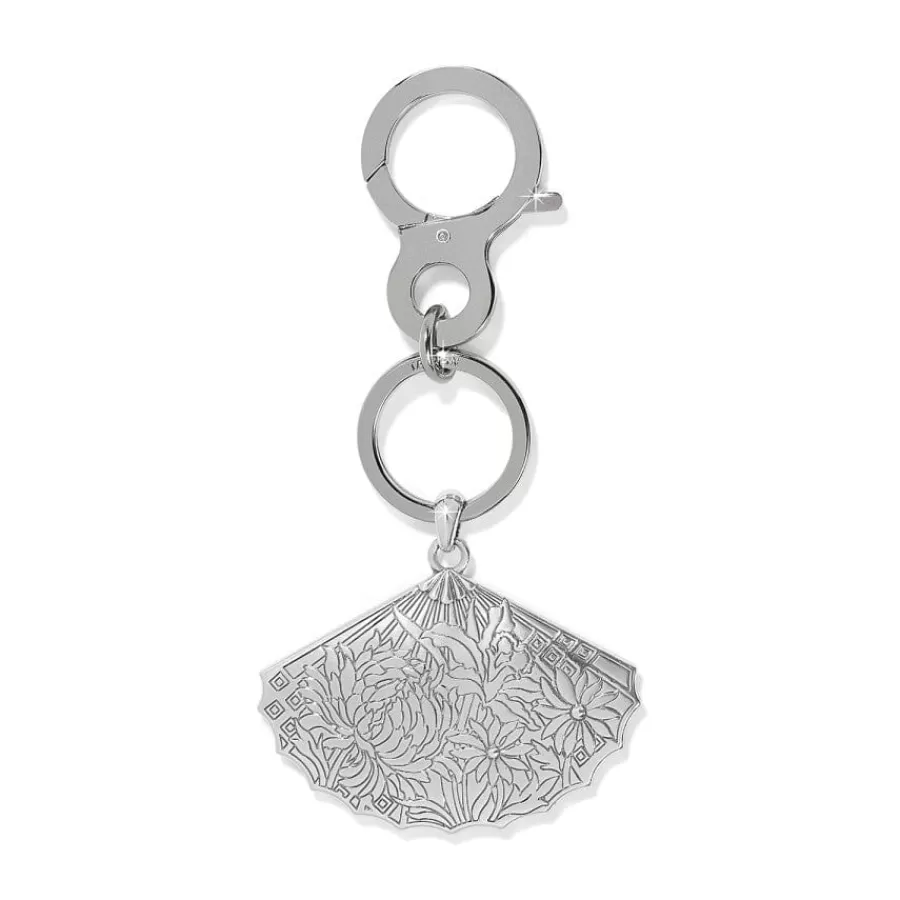 Key Fobs>Brighton Kyoto In Bloom Fan Handbag Fob Silver-Multi