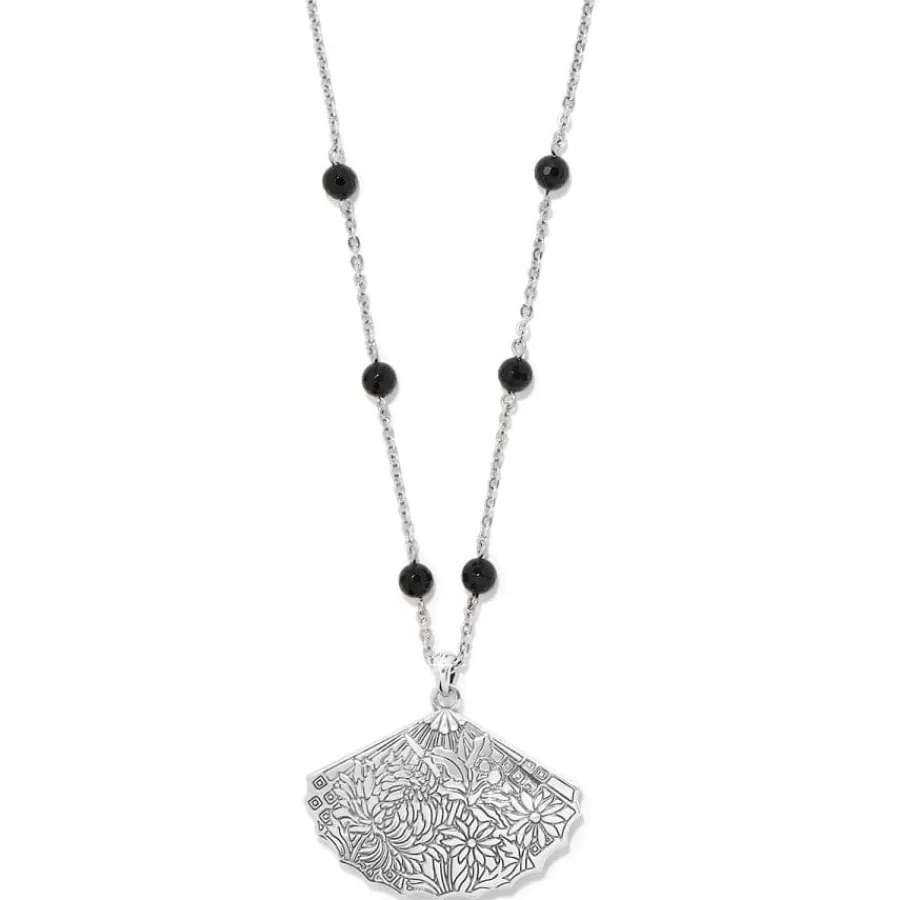 Necklaces>Brighton Kyoto In Bloom Fan Necklace Silver-Multi