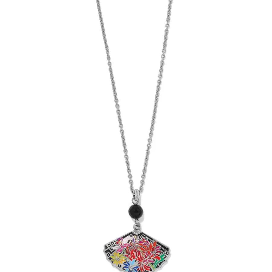 Necklaces>Brighton Kyoto In Bloom Fan Petite Necklace Silver-Multi