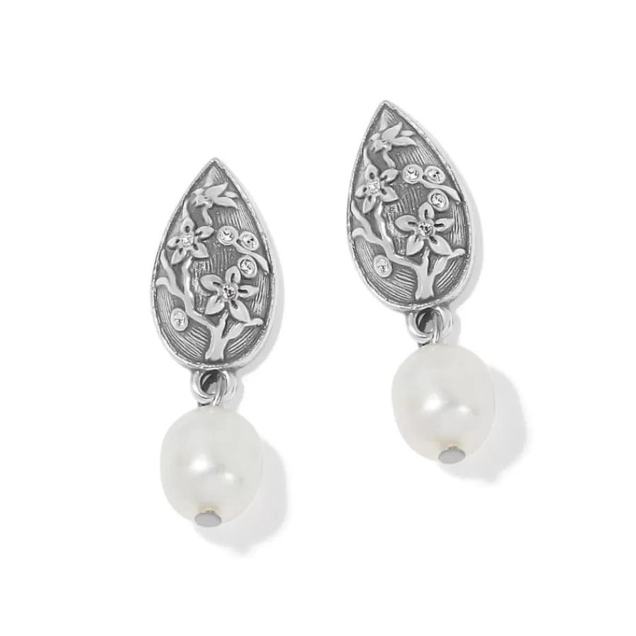 Earrings>Brighton Kyoto In Bloom Pearl Post Drop Earrings Silver-Pearl