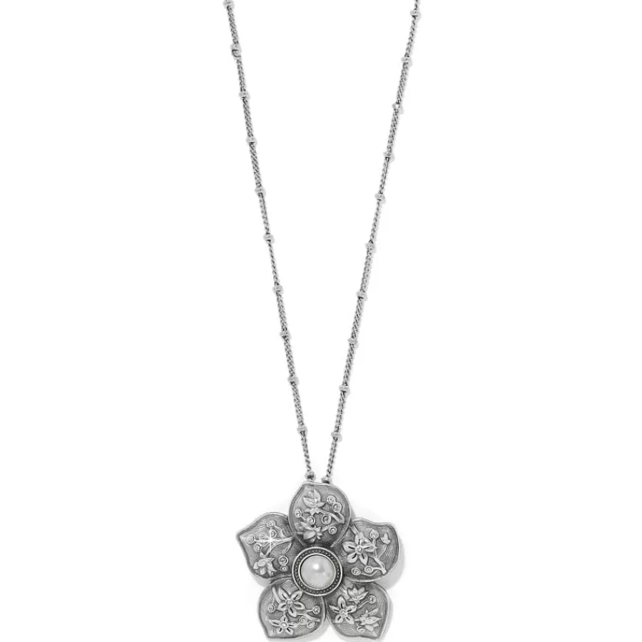 Necklaces>Brighton Kyoto In Bloom Pearl Short Necklace Silver-Pearl