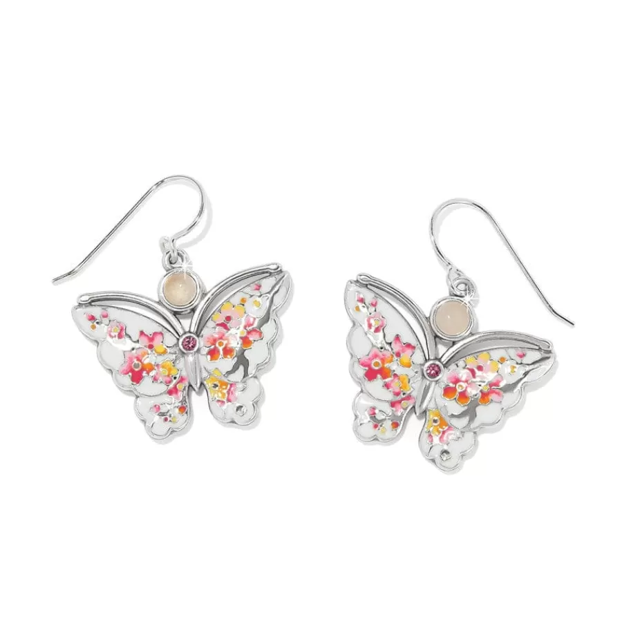 Earrings>Brighton Kyoto In Bloom Sakura Butterfly French Wire Earrings White-Multi