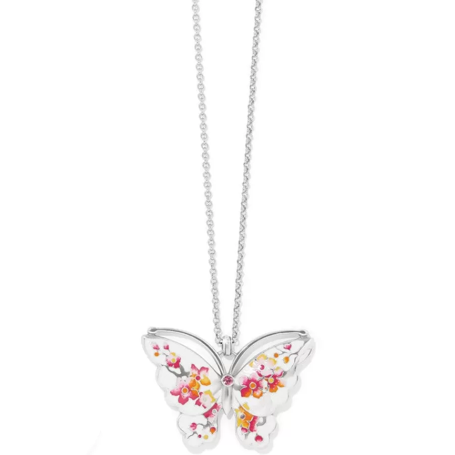 Necklaces>Brighton Kyoto In Bloom Sakura Butterfly Necklace Silver-Pink