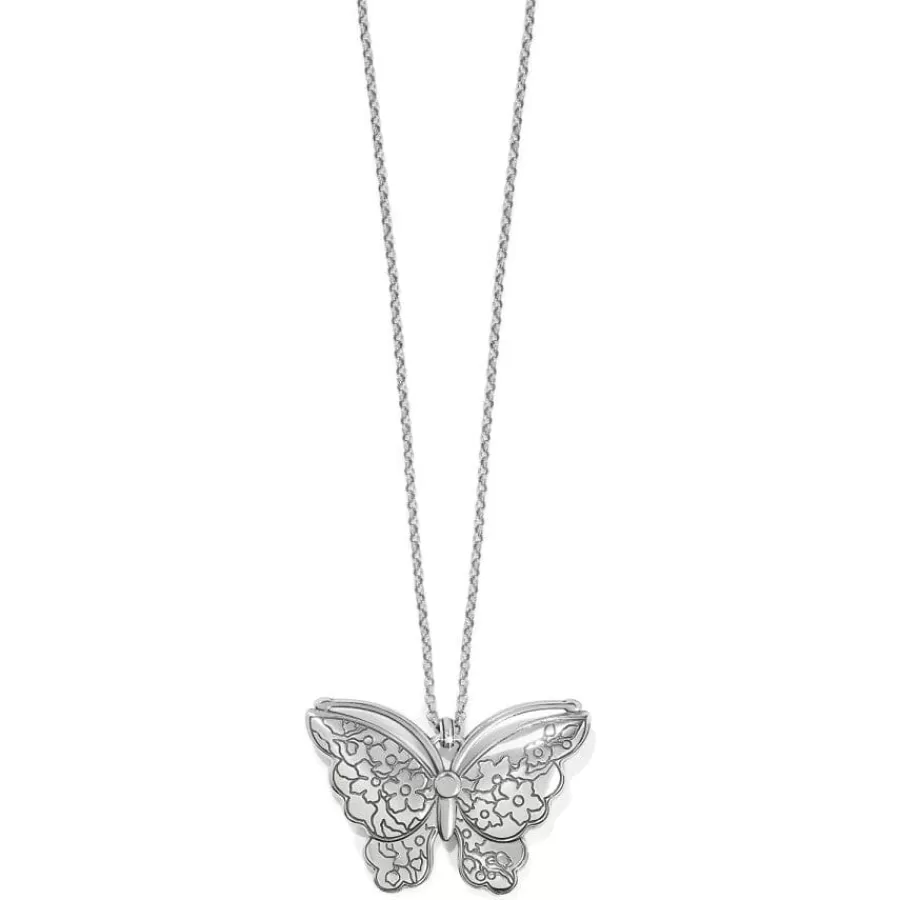 Necklaces>Brighton Kyoto In Bloom Sakura Butterfly Necklace Silver-Pink