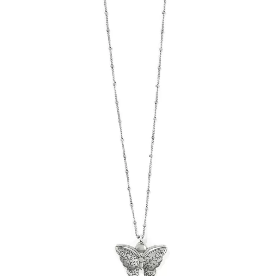 Necklaces>Brighton Kyoto In Bloom Sakura Petite Butterfly Necklace Silver-Pink