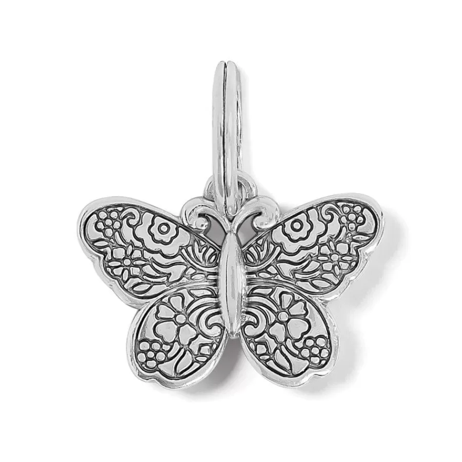 Charms>Brighton La Farfalla Butterfly Charm Silver-Multi