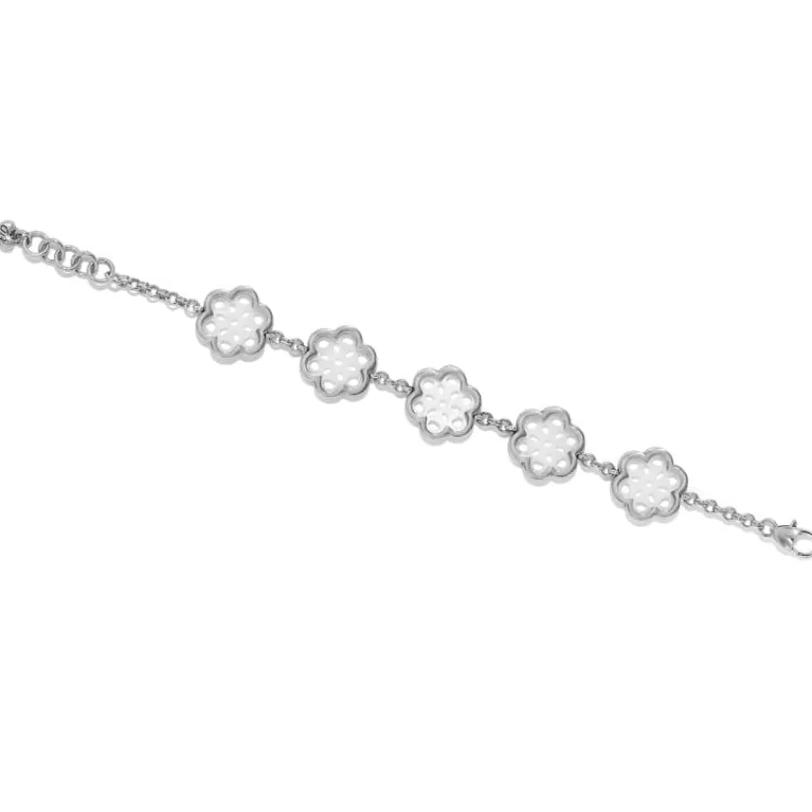 Bracelets>Brighton La Jolla Link Bracelet Silver-White