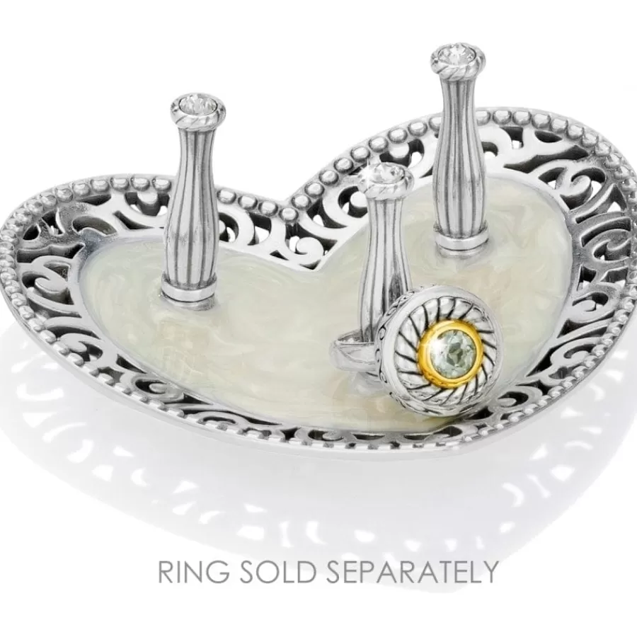 Jewelry Holders>Brighton Lacie Daisy 3 Ring Holder Silver