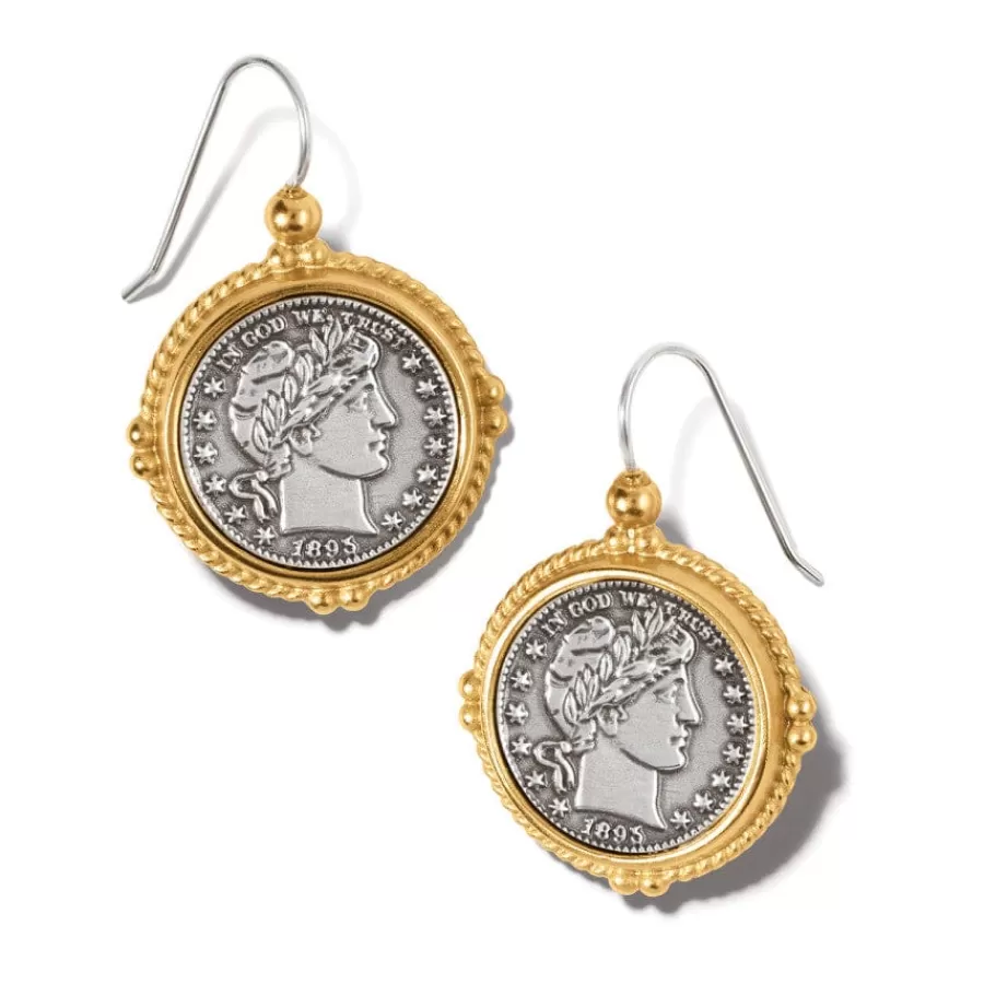 Earrings>Brighton Lady Liberty French Wire Earrings Silver-Gold