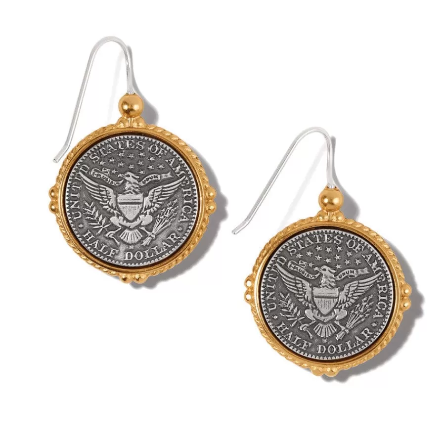 Earrings>Brighton Lady Liberty French Wire Earrings Silver-Gold