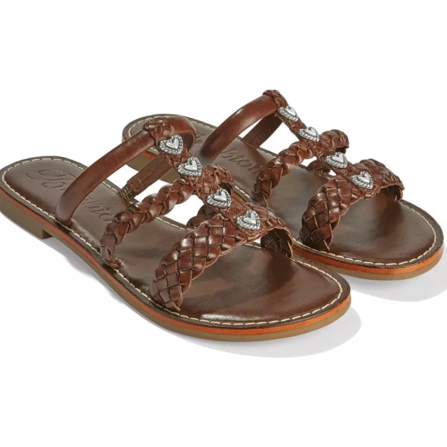 Sandals>Brighton Legacy Flat Sandals Caramel