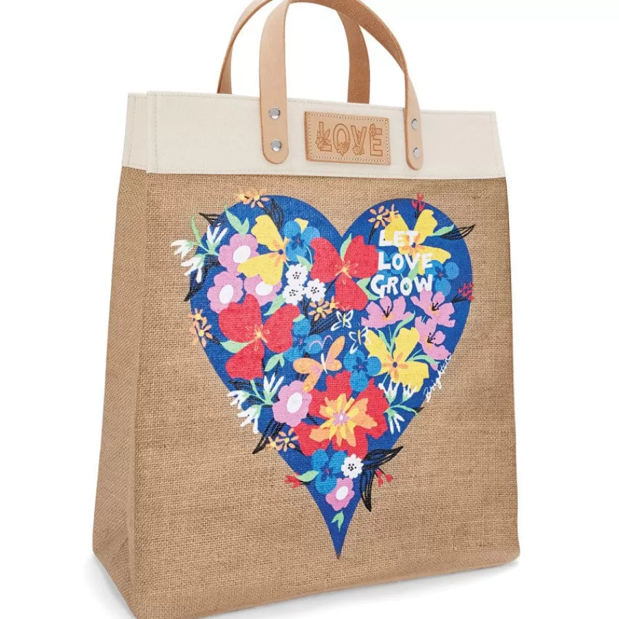 Totes>Brighton Let Love Grow Burlap Tote Multi