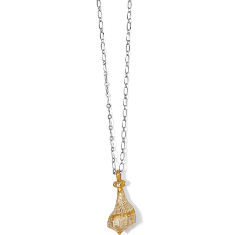 Necklaces>Brighton Lightning Whelk Shell Necklace Gold