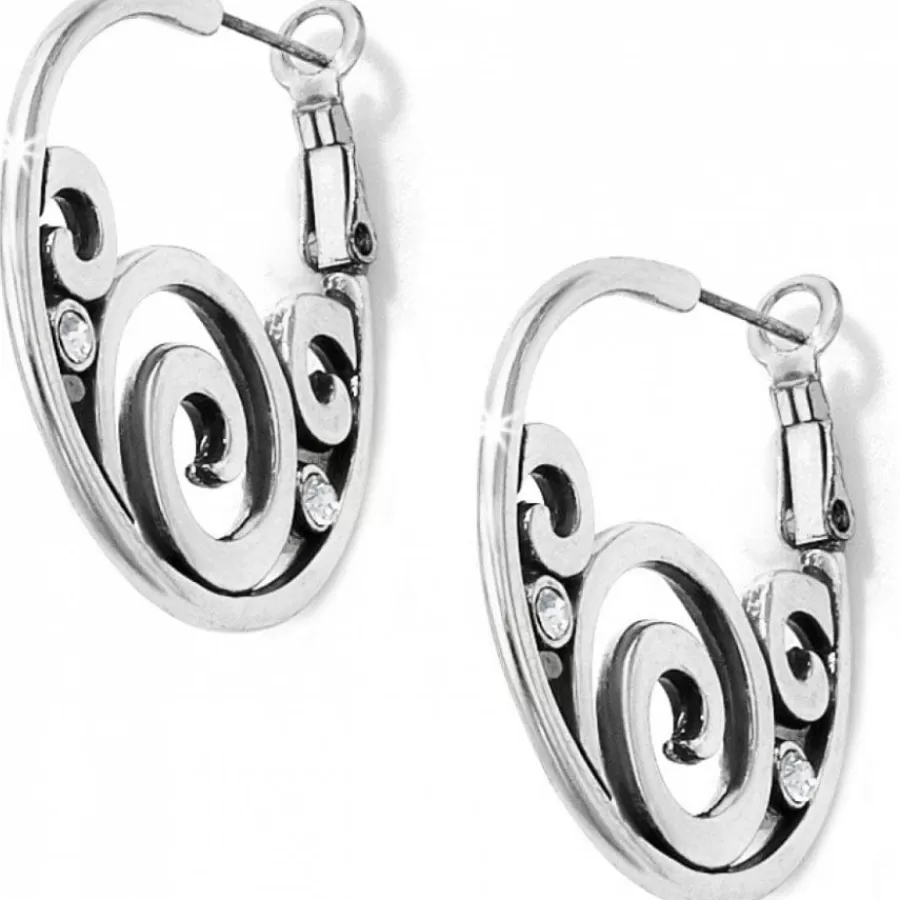 Earrings>Brighton London Groove Hoop Earrings Silver