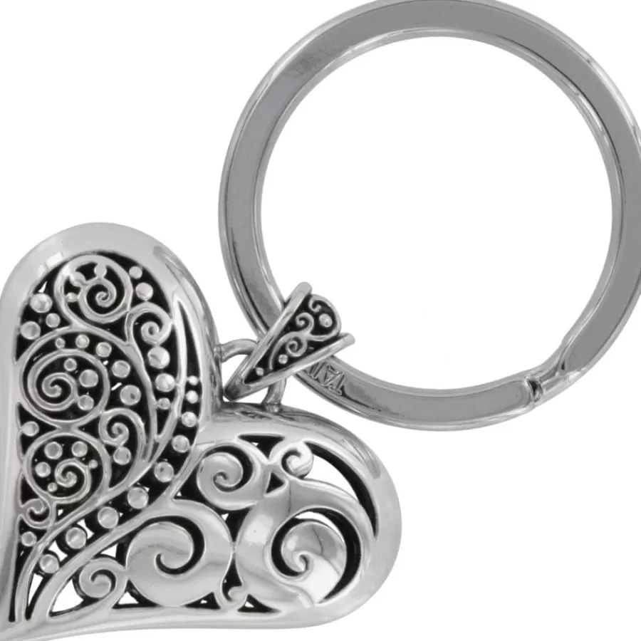 Key Fobs>Brighton Love Affair Key Fob Silver