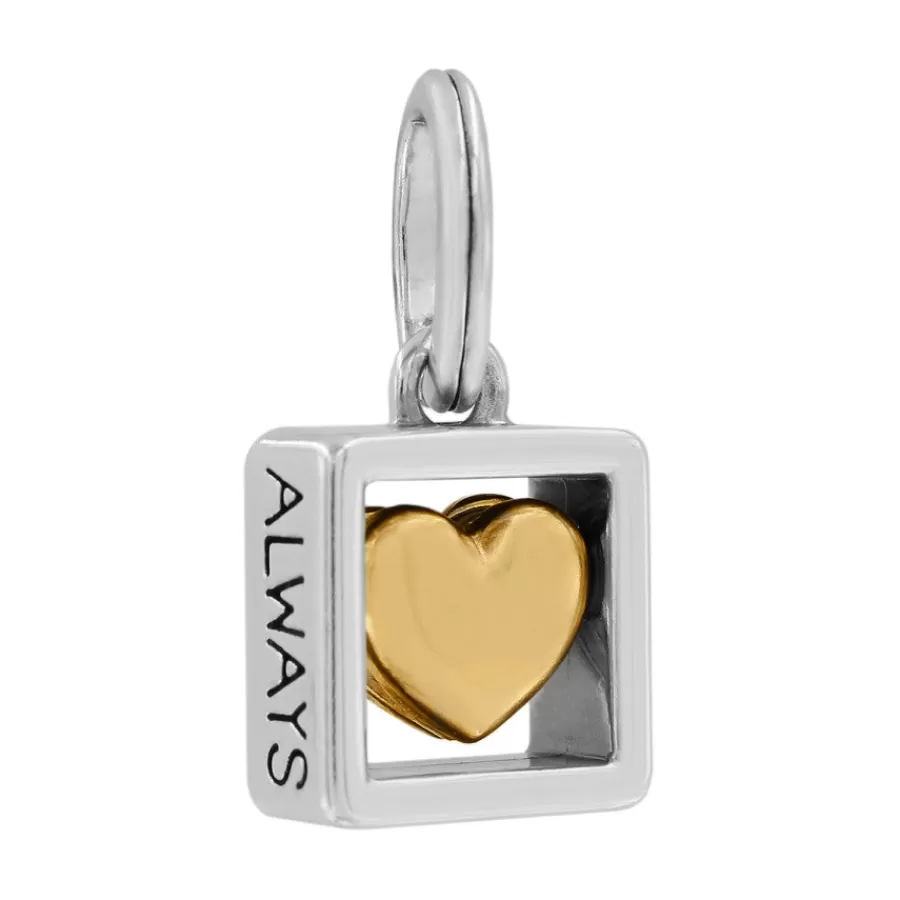 Charms>Brighton Love Always Charm Silver-Gold