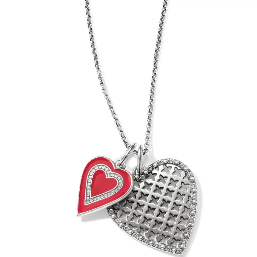 Ready-To-Wear Charm Sets>Brighton Love and Cherish Necklace Silver-Red