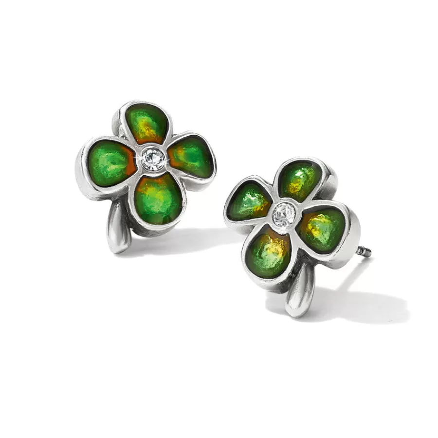 Earrings>Brighton Love Bug Mini Post Earrings Silver-Green