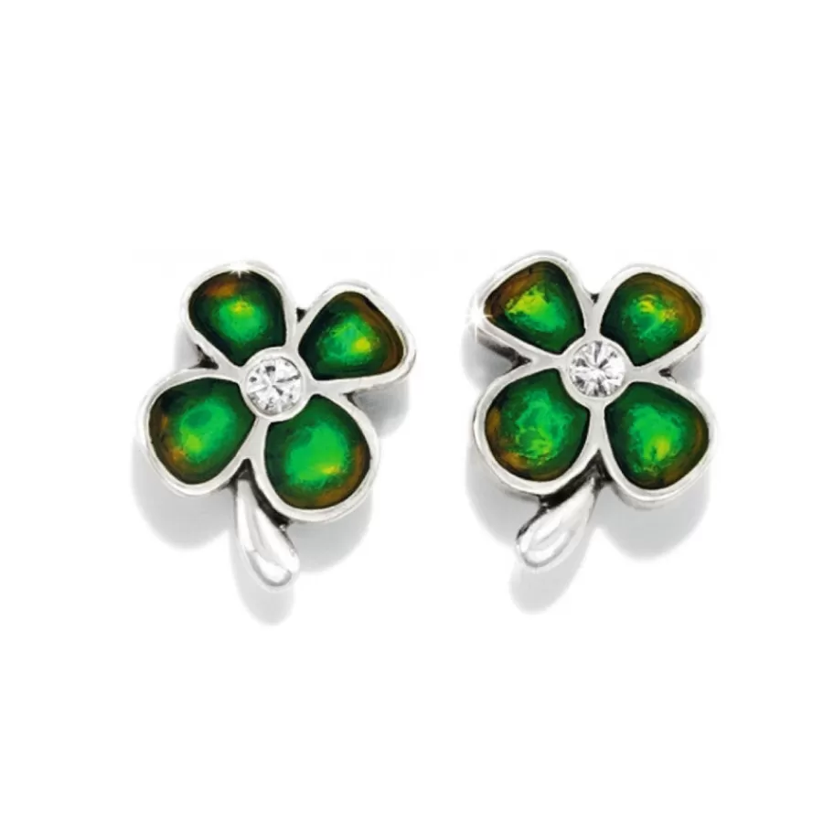 Earrings>Brighton Love Bug Mini Post Earrings Silver-Green