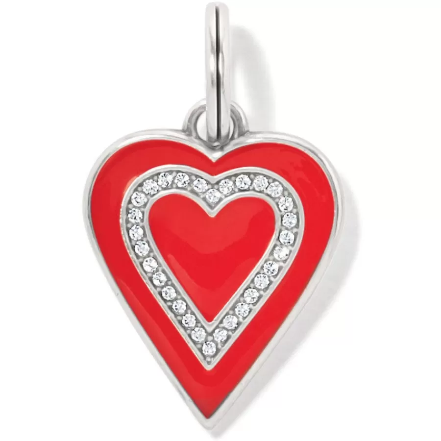 Charms>Brighton Love Cherish Amulet Silver-Red