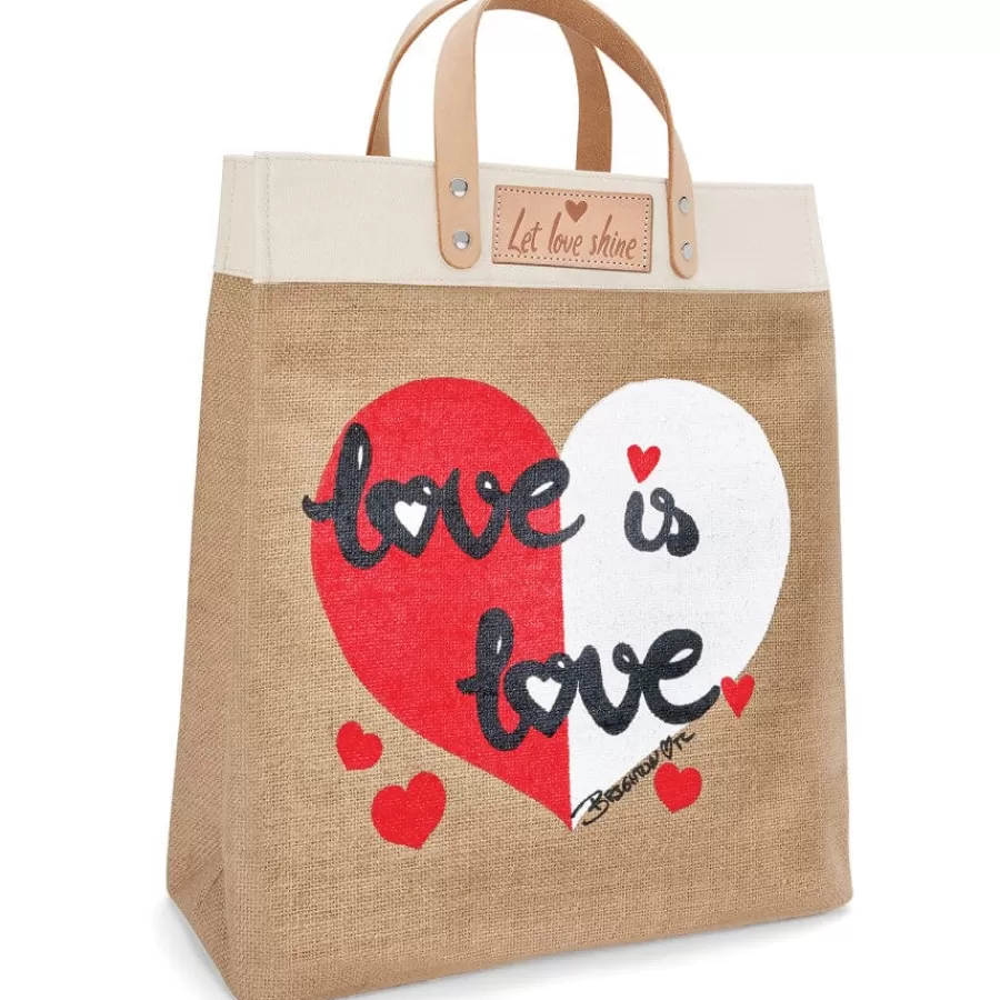 Totes>Brighton Love is Love Burlap Tote Multi