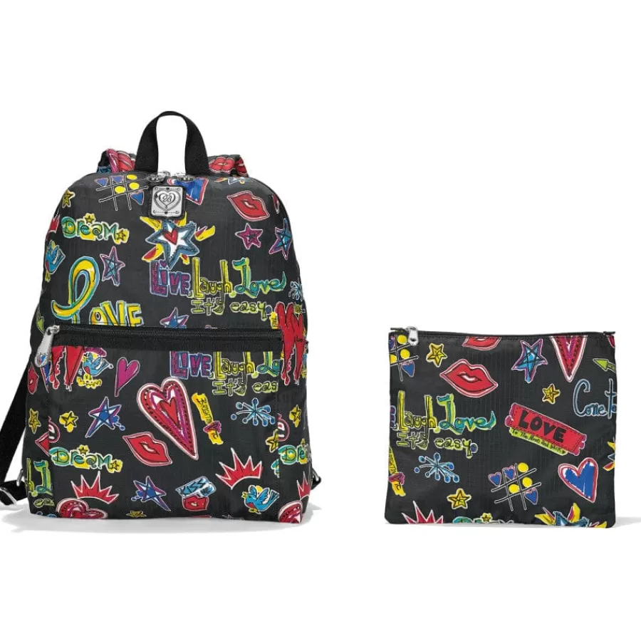 Luggage & Travel>Brighton Love Scribble Happy Trails Backpack Multi