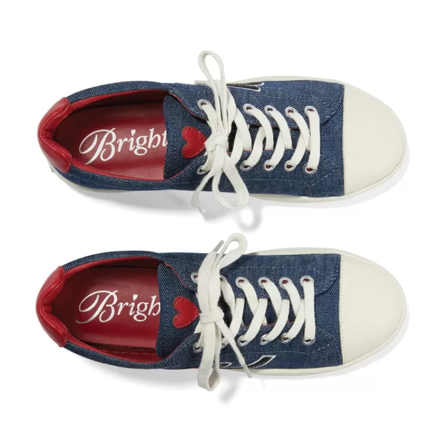 Sneakers>Brighton Love U Embroidered Sneakers Denim