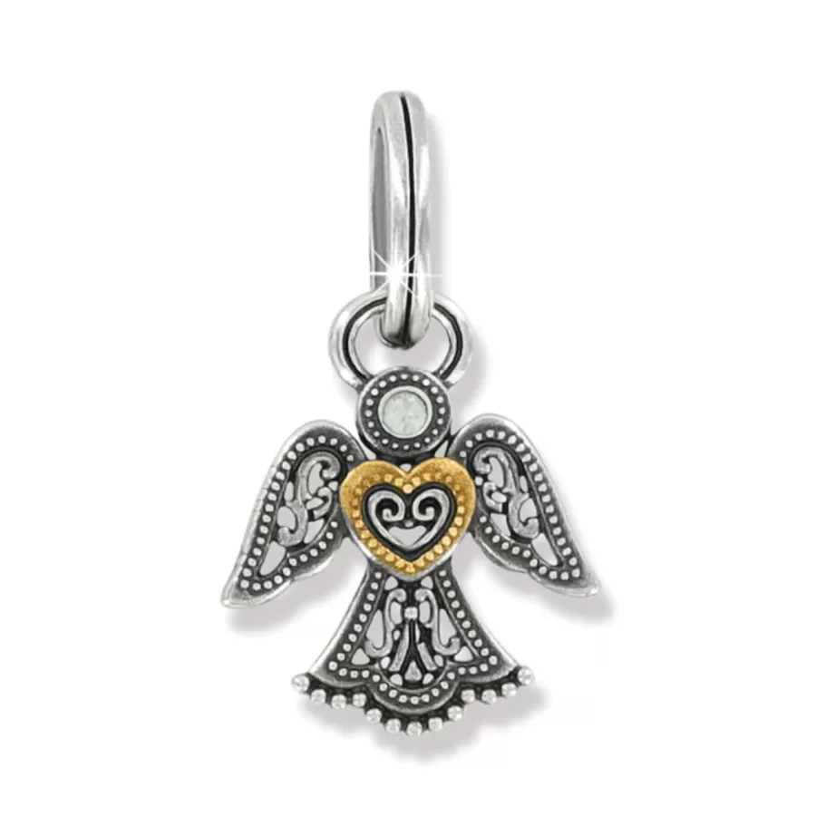 Charms>Brighton Loving Angel Charm Silver-Gold