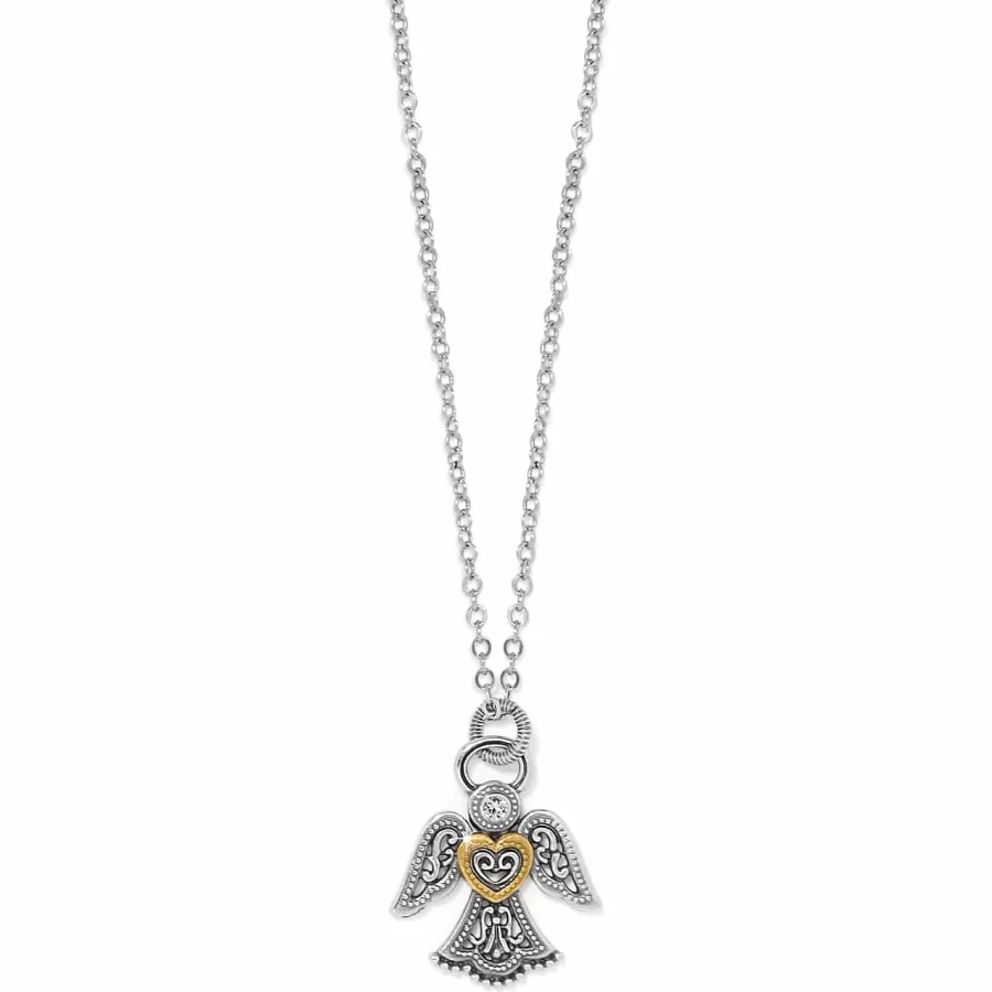 Necklaces>Brighton Loving Angel Necklace Silver-Gold