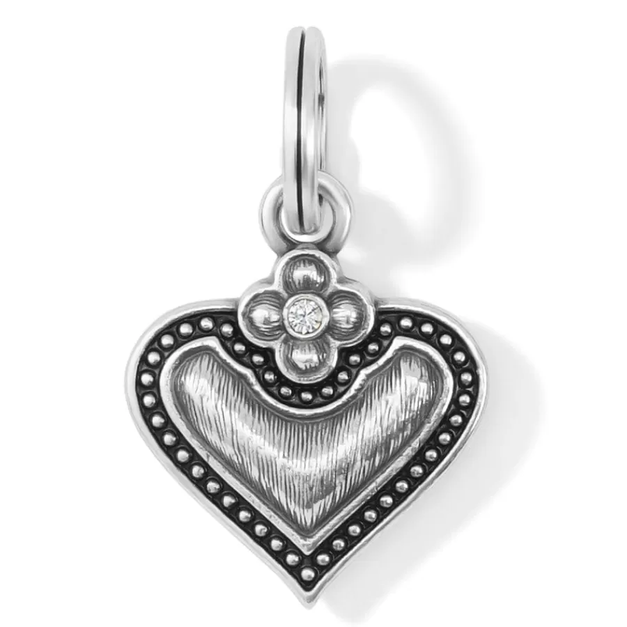 Charms>Brighton Luna Heart Charm Silver