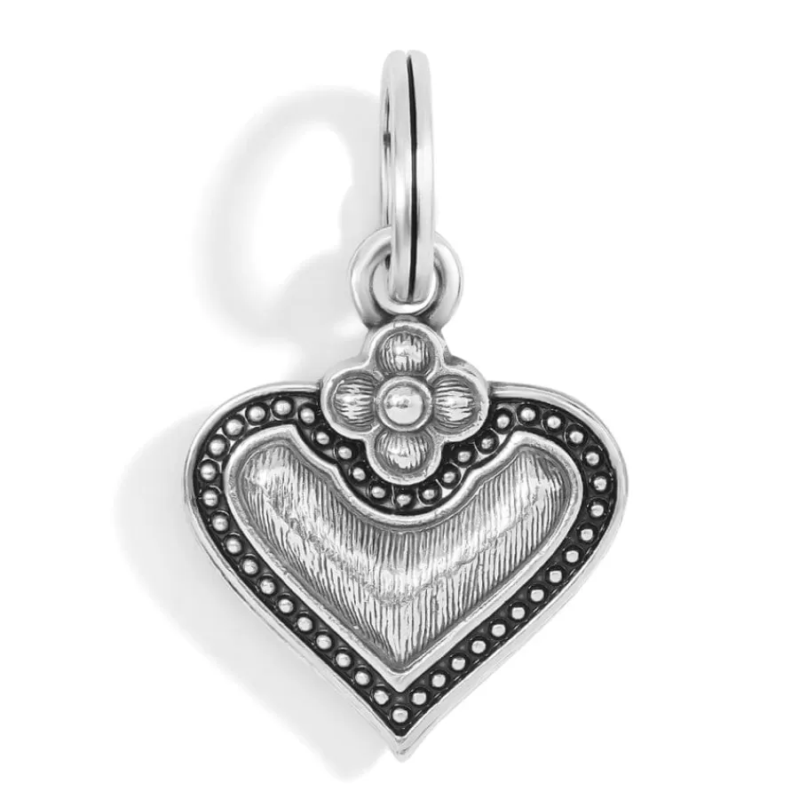 Charms>Brighton Luna Heart Charm Silver