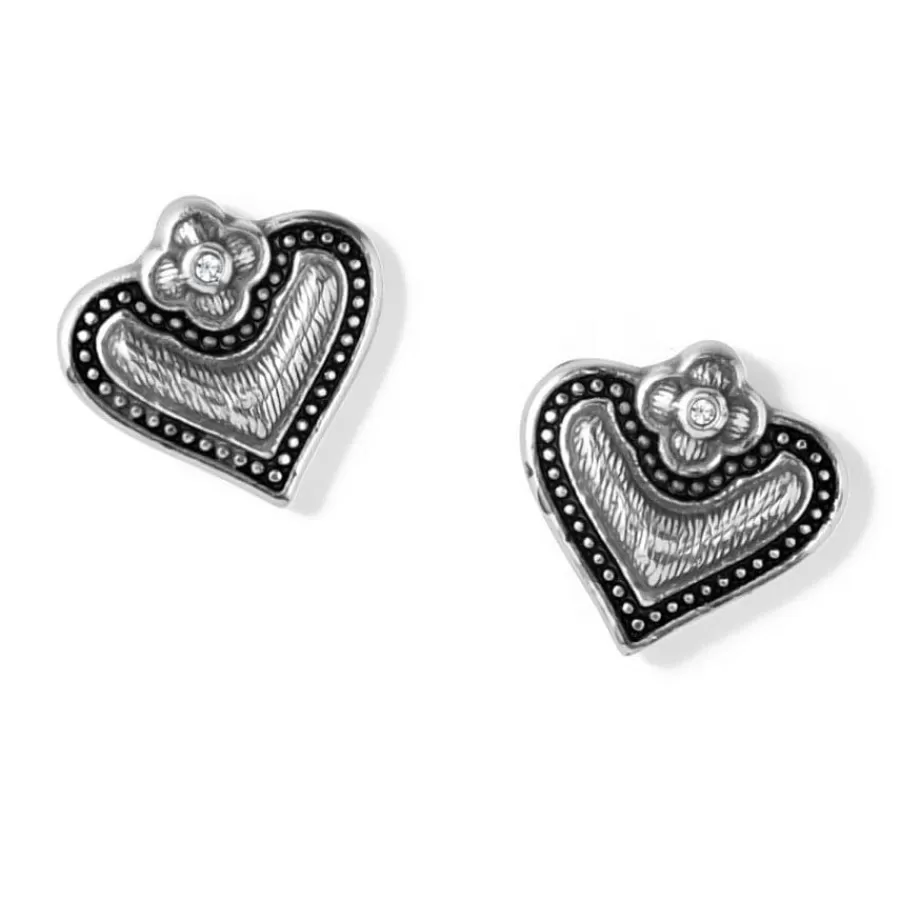 Earrings>Brighton Luna Heart Mini Post Earrings Silver