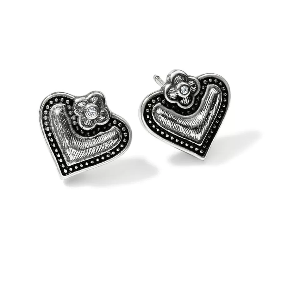 Earrings>Brighton Luna Heart Mini Post Earrings Silver