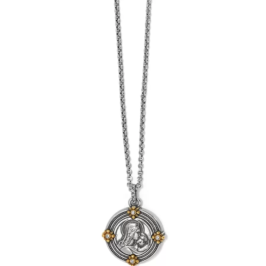 Necklaces>Brighton Madonna And Child Two Tone Necklace Silver-Gold