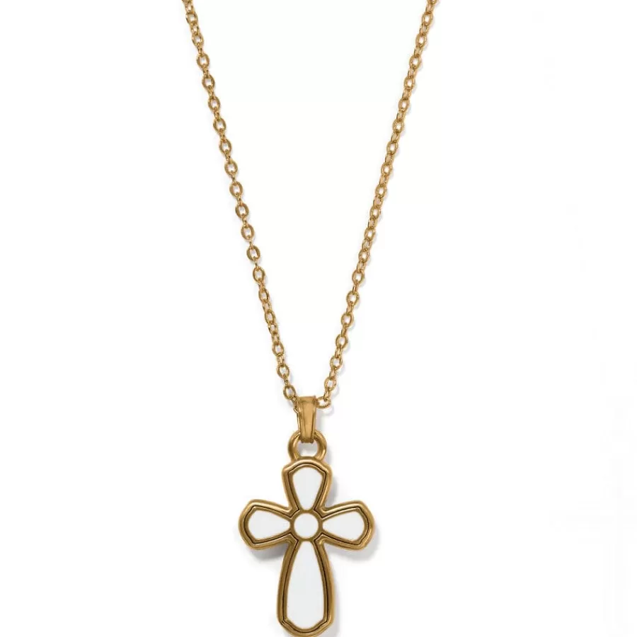 Necklaces>Brighton Majestic Imperial Cross Reversible Necklace Gold