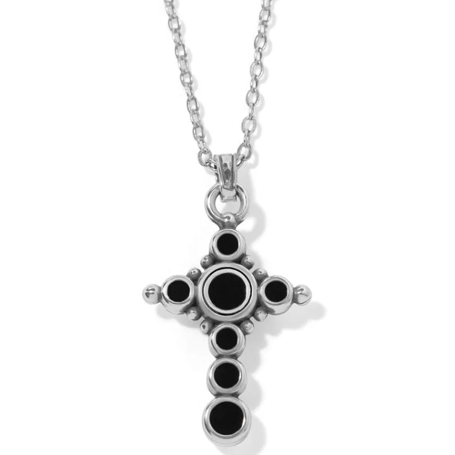 Necklaces>Brighton Majestic Nobel Cross Reversible Necklace Silver-Gold