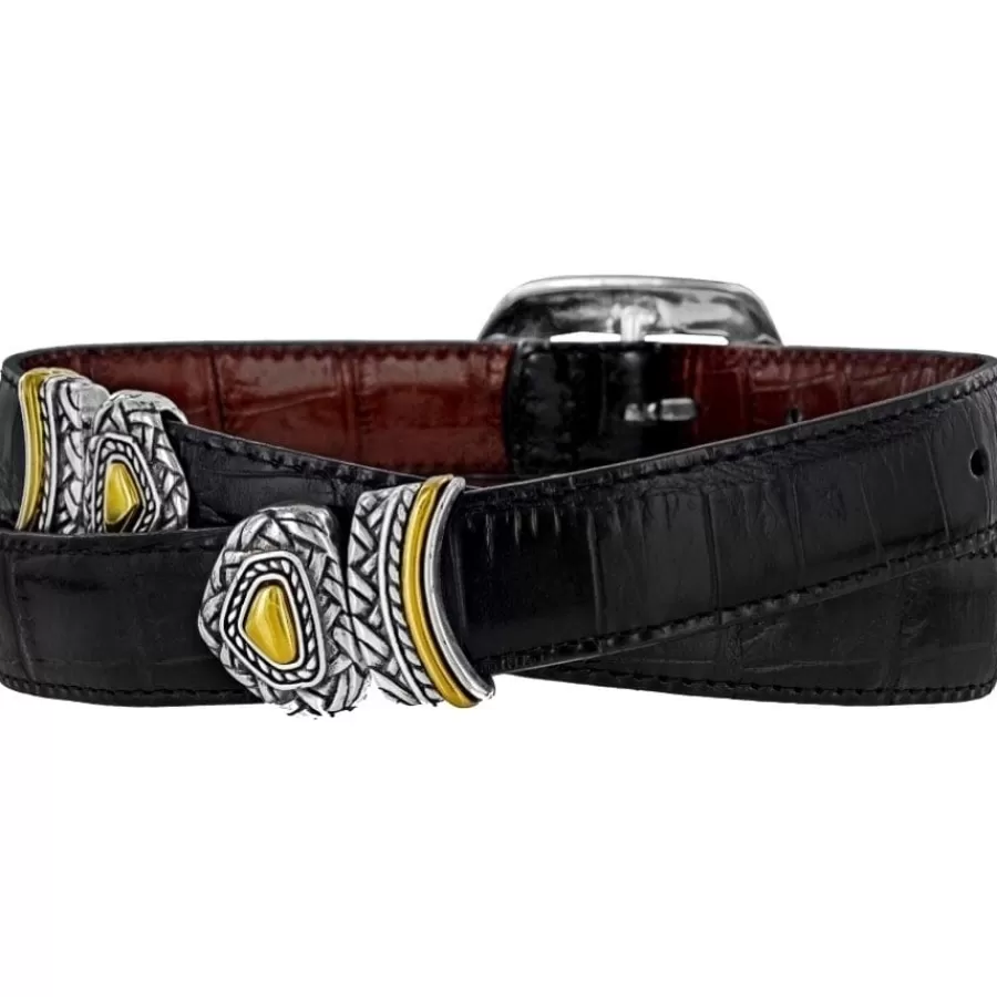 Women'S Belts>Brighton Marcus Two-Tone Reversible Belt Black-Peanut