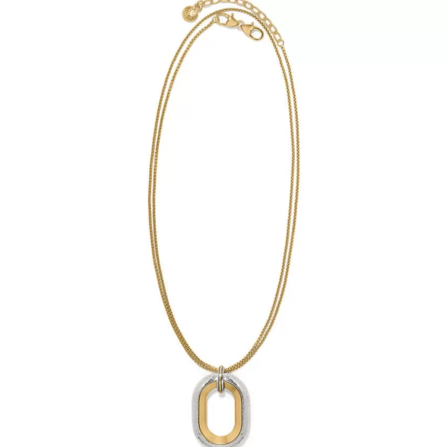 Necklaces>Brighton Medici Two Tone Convertible Necklace Silver-Gold