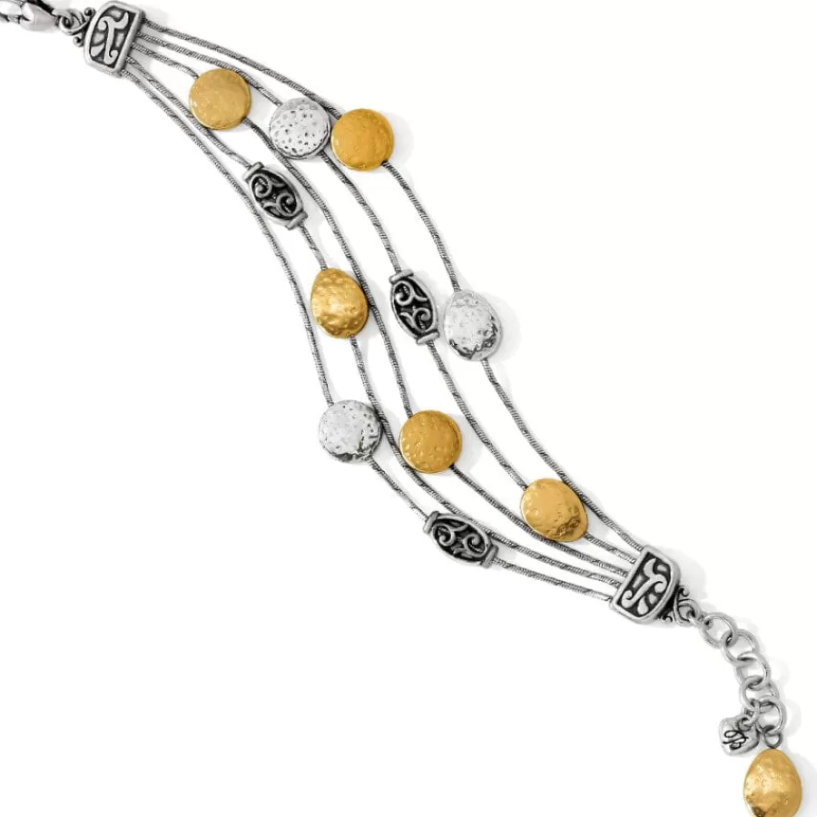 Bracelets>Brighton Mediterranean Bracelet Silver-GoldBrushed